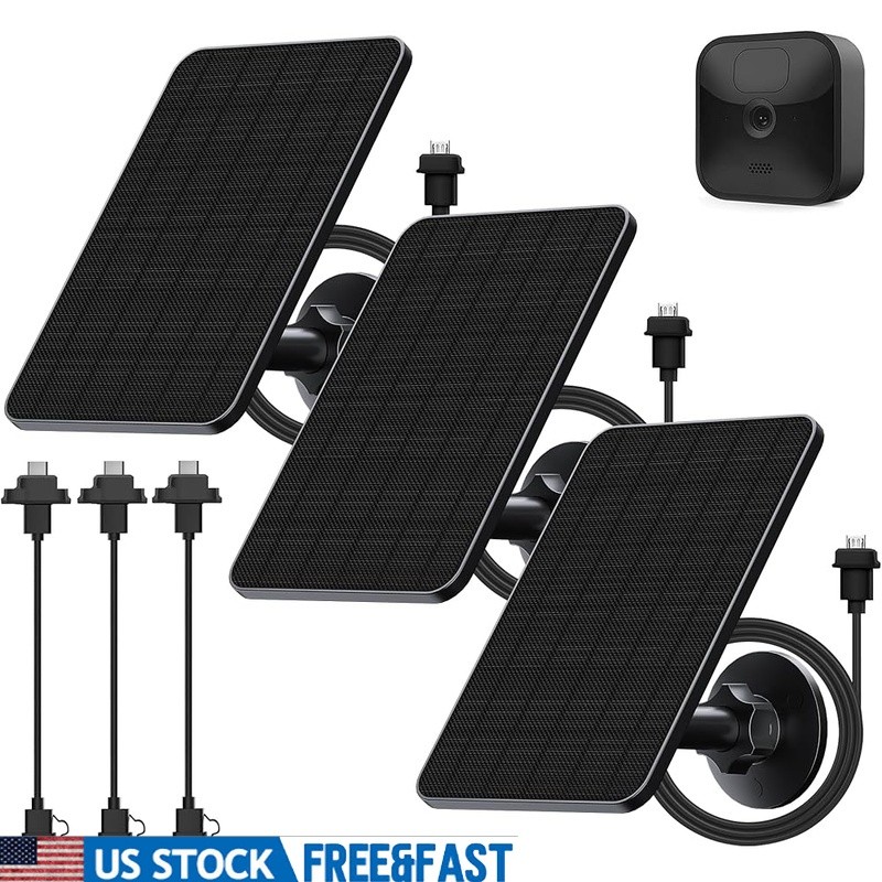 3 Pack Solar Panel Charger Blink Outdoor Camera W/ 360° Mount IP65 Waterproof US