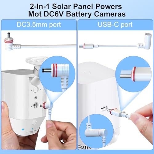 Solar Panel Charger for Ring Camera，Spotlight Cam Plus/Pro and Stick Up Cam