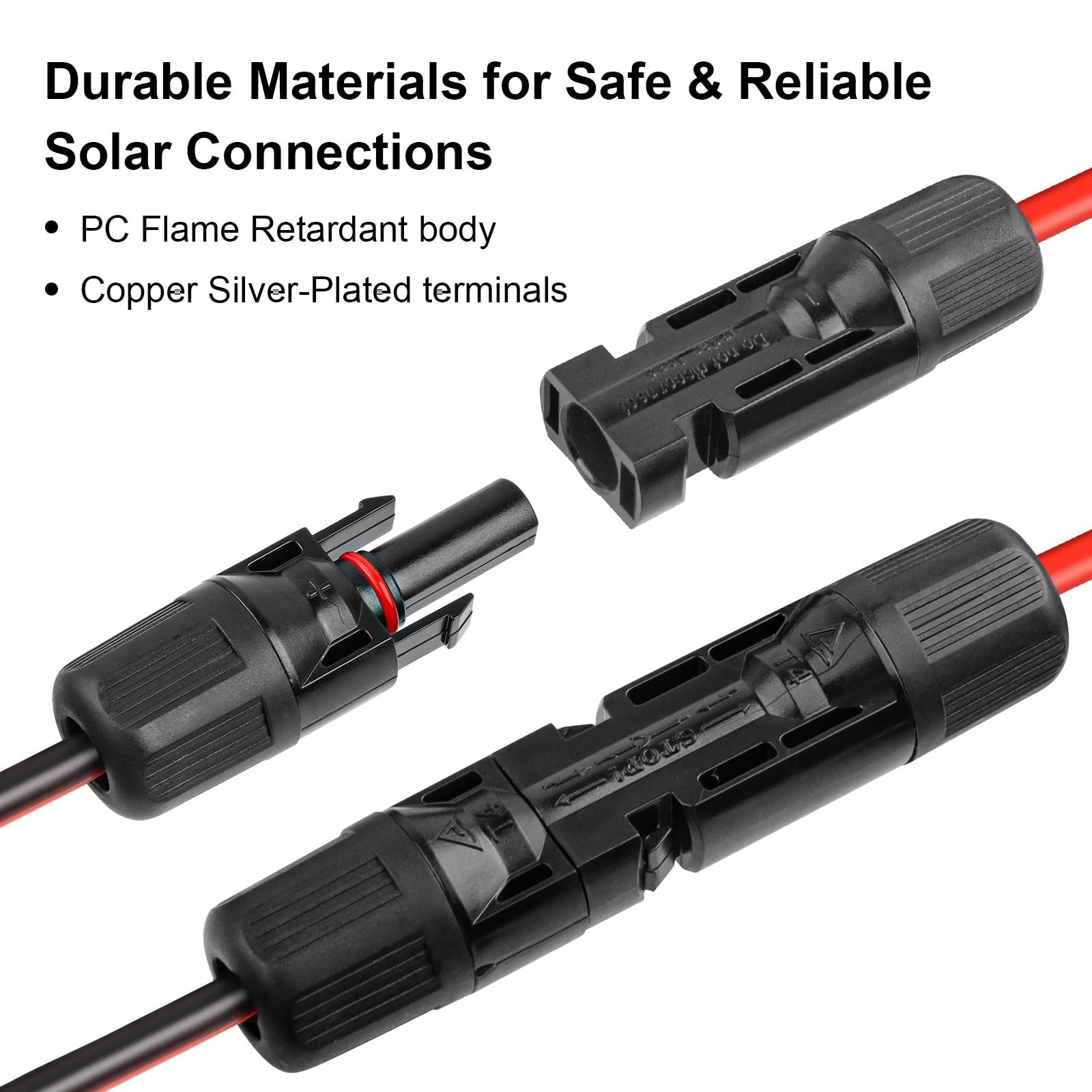 10AWG SAE to Solar Panel Connector Cable 20FT, Heavy-Duty Tinned Copper, Sola…