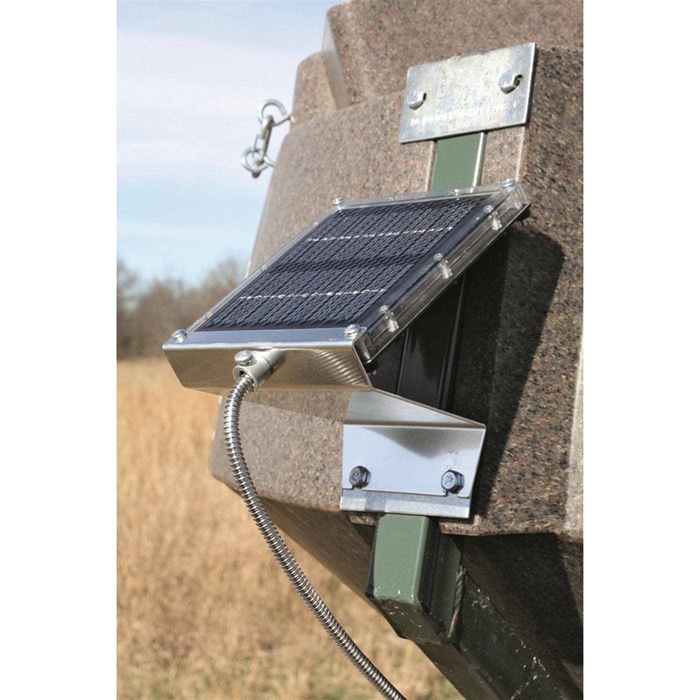 12V Solar Panel Battery Charger for Deer Feeders with Mounting Bracket &