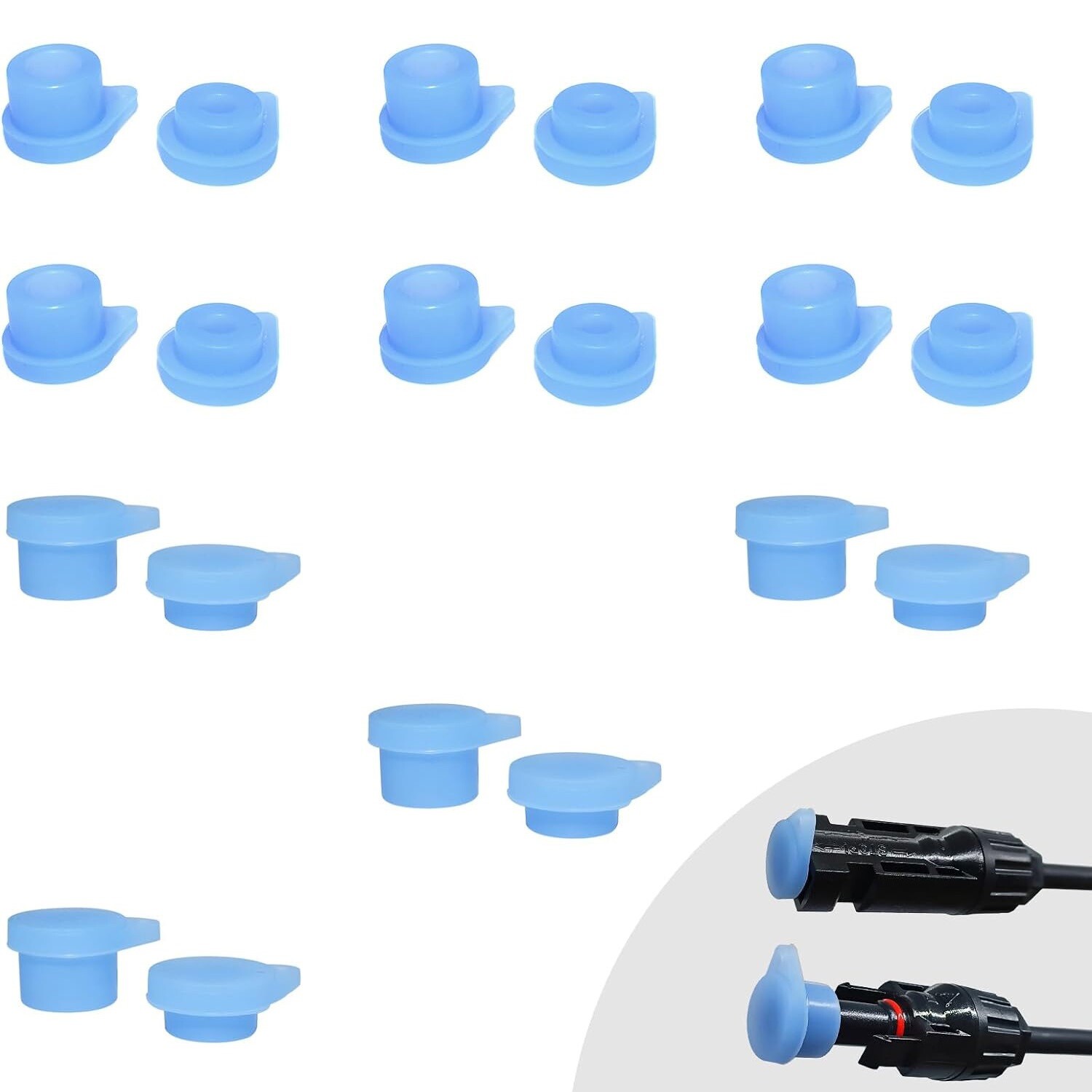 Dust Waterproof Weather Cap Cover for Solar Panel MC-4 Male Female Connector
