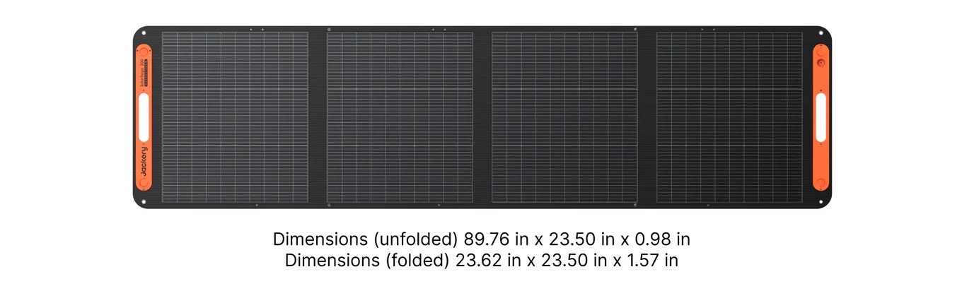 Jackery SolarSaga 200W Solar Panel – 25% Efficiency, IP68 Rated, built-in USB-C