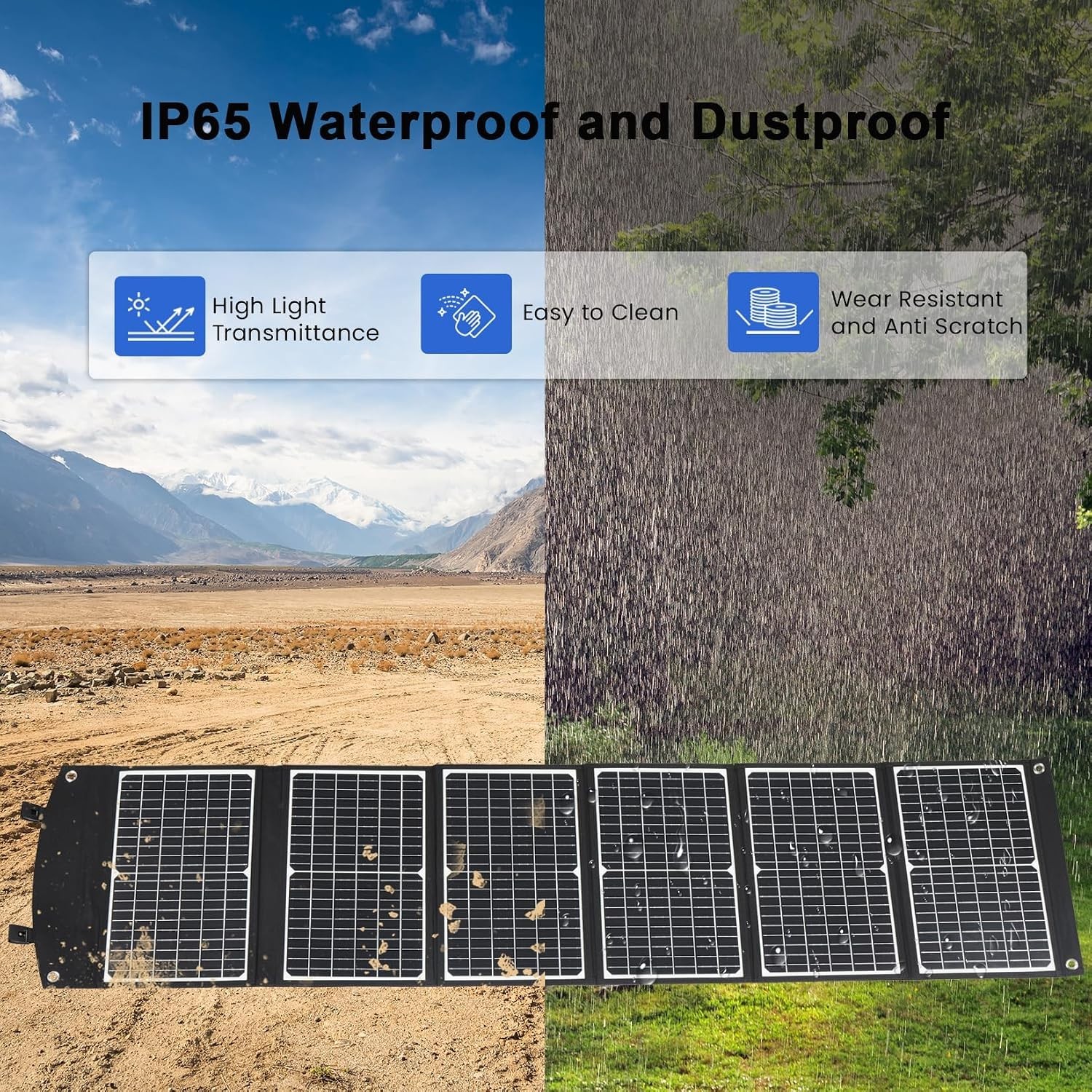 Waterproof 100W Solar Charger – Fast Charge Your Devices Anywhere Outdoors