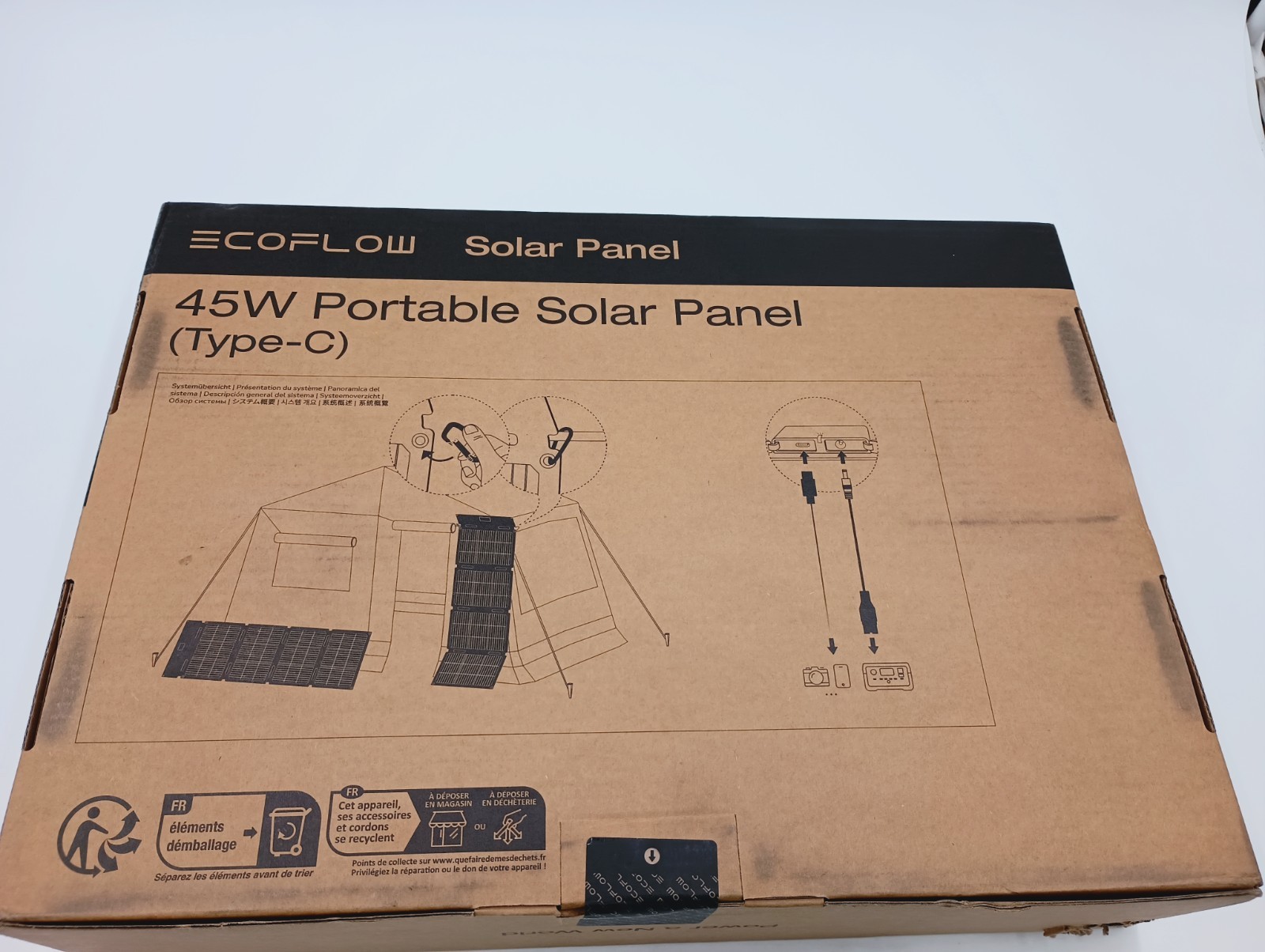 ECOFLOW SOLAR PANEL 45W PORTABLE SOLAR PANEL TYPE C 5018201004 EF-FOLD-P045-DT