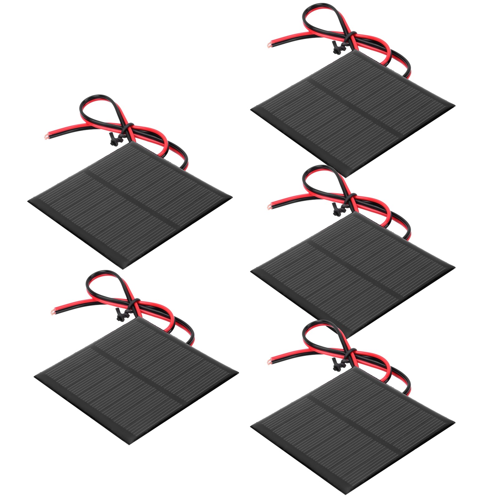 5Pcs Small Solar Battery Panel Polysilicon Epoxy Battery Module With 30cm New
