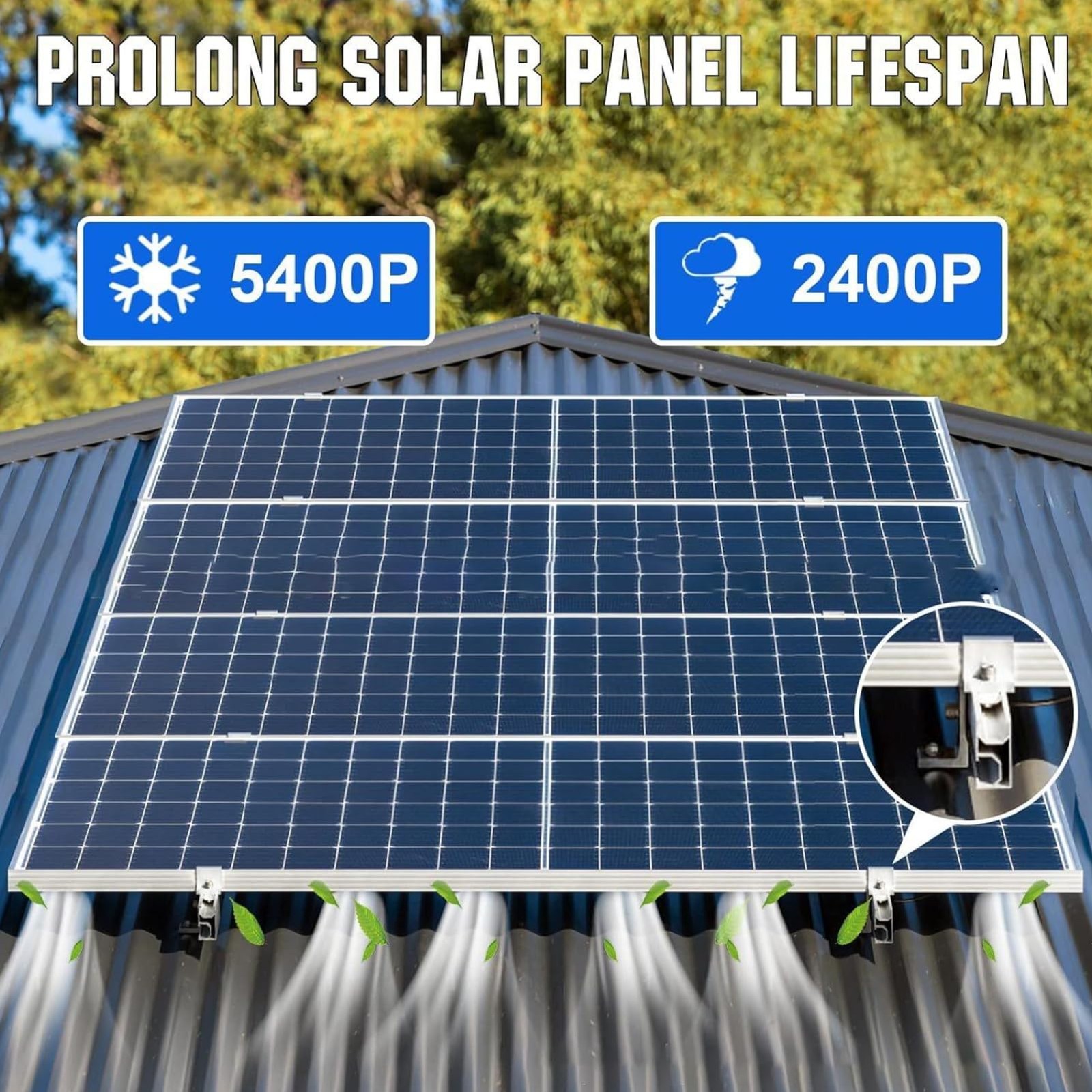 10Pcs L Foot Solar Mount, Aluminum Alloy Photovoltaic Panel Mounting Bracket,…