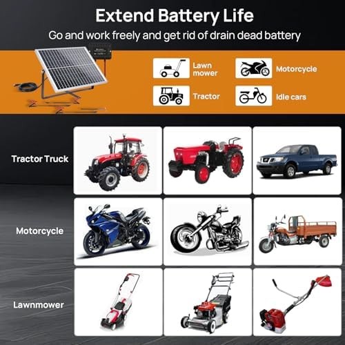 ECO-WORTHY Solar Panel Kit 25W 12V Solar Battery Charger Trickle Maintainer, …