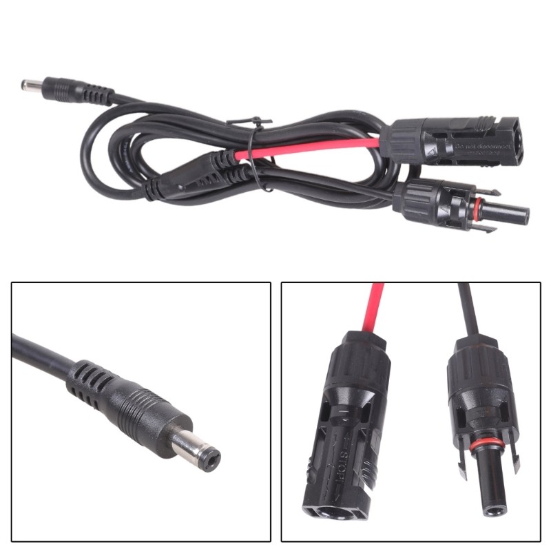 Solar Panel Plug to 5.5mmx2.1mm Male Adapter Cable Converters 5.5×2.1mm