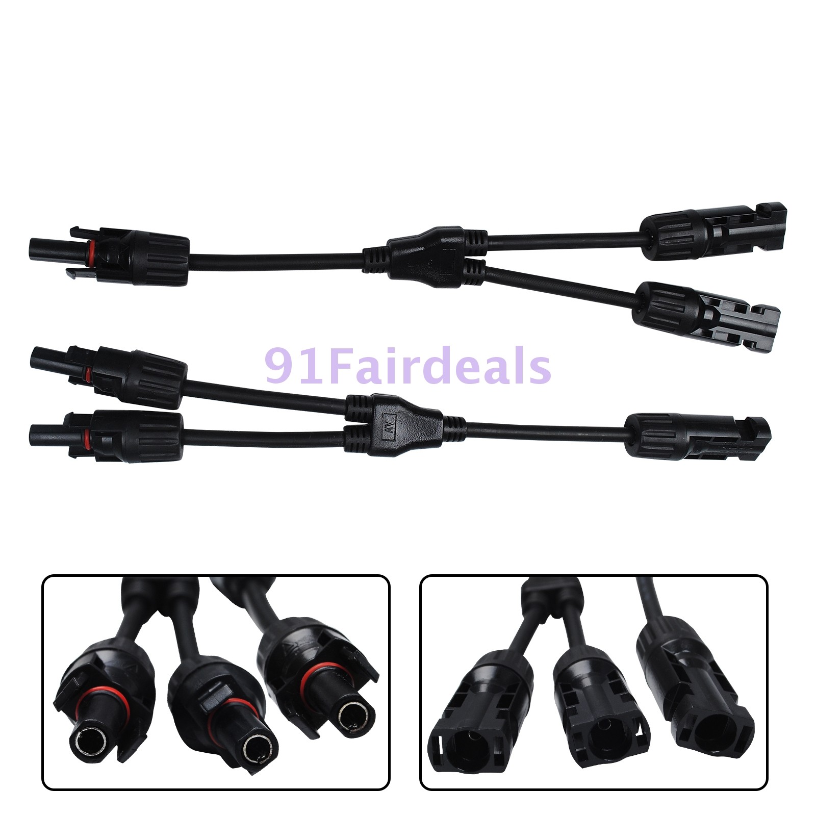 lot Solar Panel Y Branch Cable Connection Waterproof Adapter Connector Extension