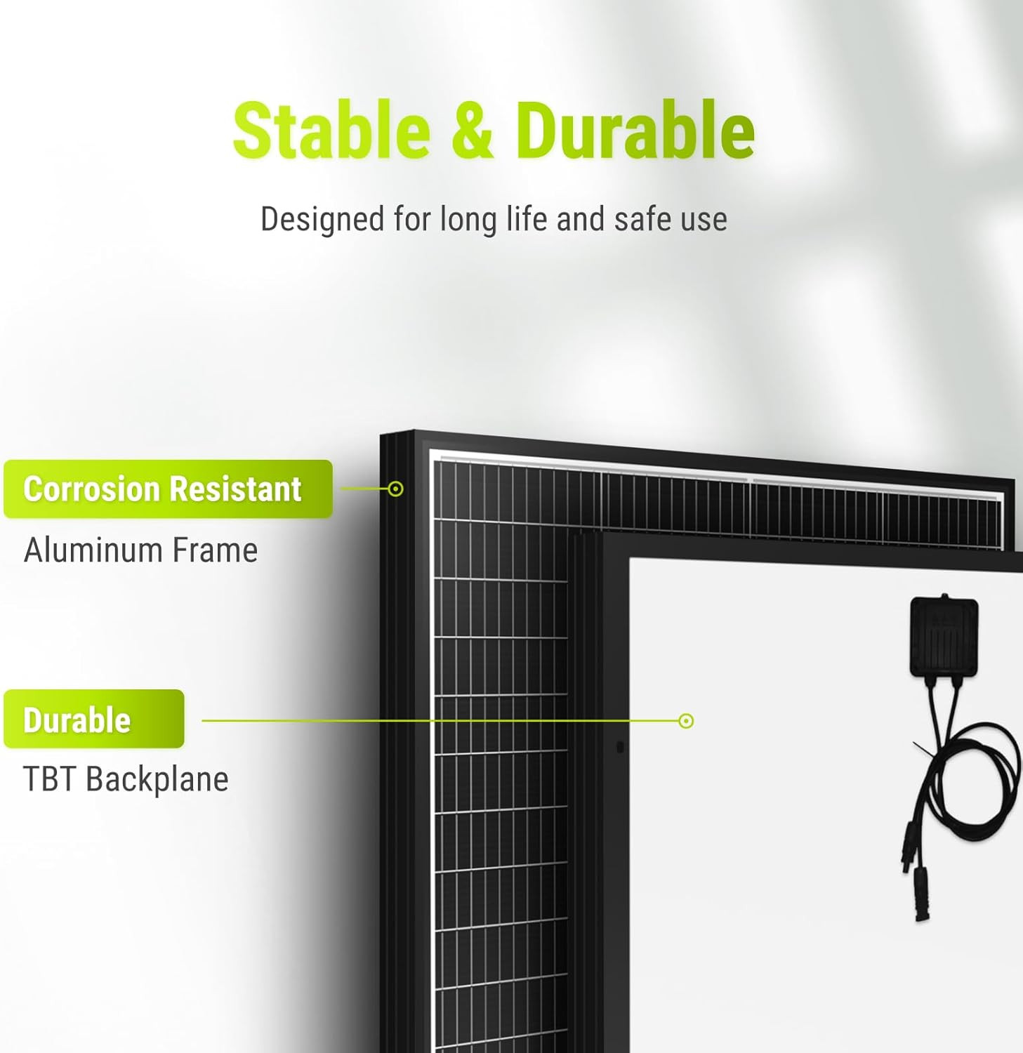 Newpowa 9BB Cell 200W Monocrystalline 200 Watt 12V Solar Panel High Efficiency R