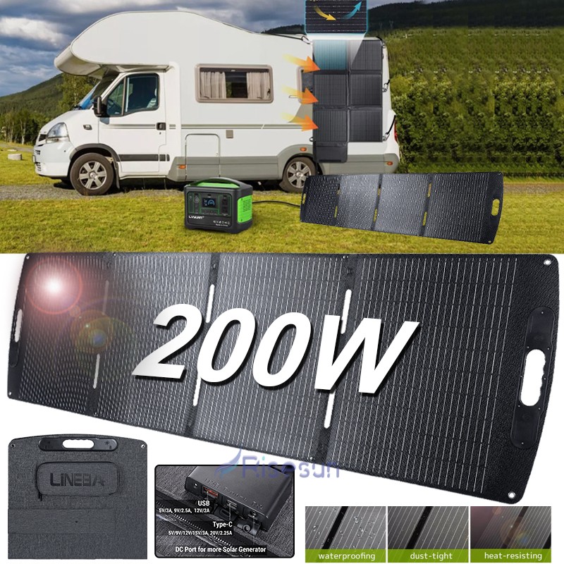 100W 200W Foldable Solar Panel Portable ETFE Solar panel for camping caravan