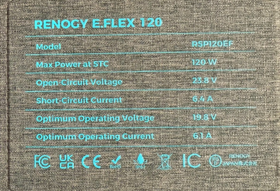 Renogy E.FLEX 120W Portable Solar Suitcase Foldable Solar Panel Off Grid Camping
