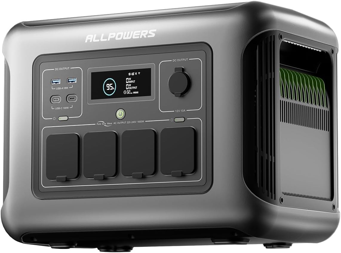 R1500 LITE Portable Power Station 1056Wh 1600W Solar Generator Peak 3200W