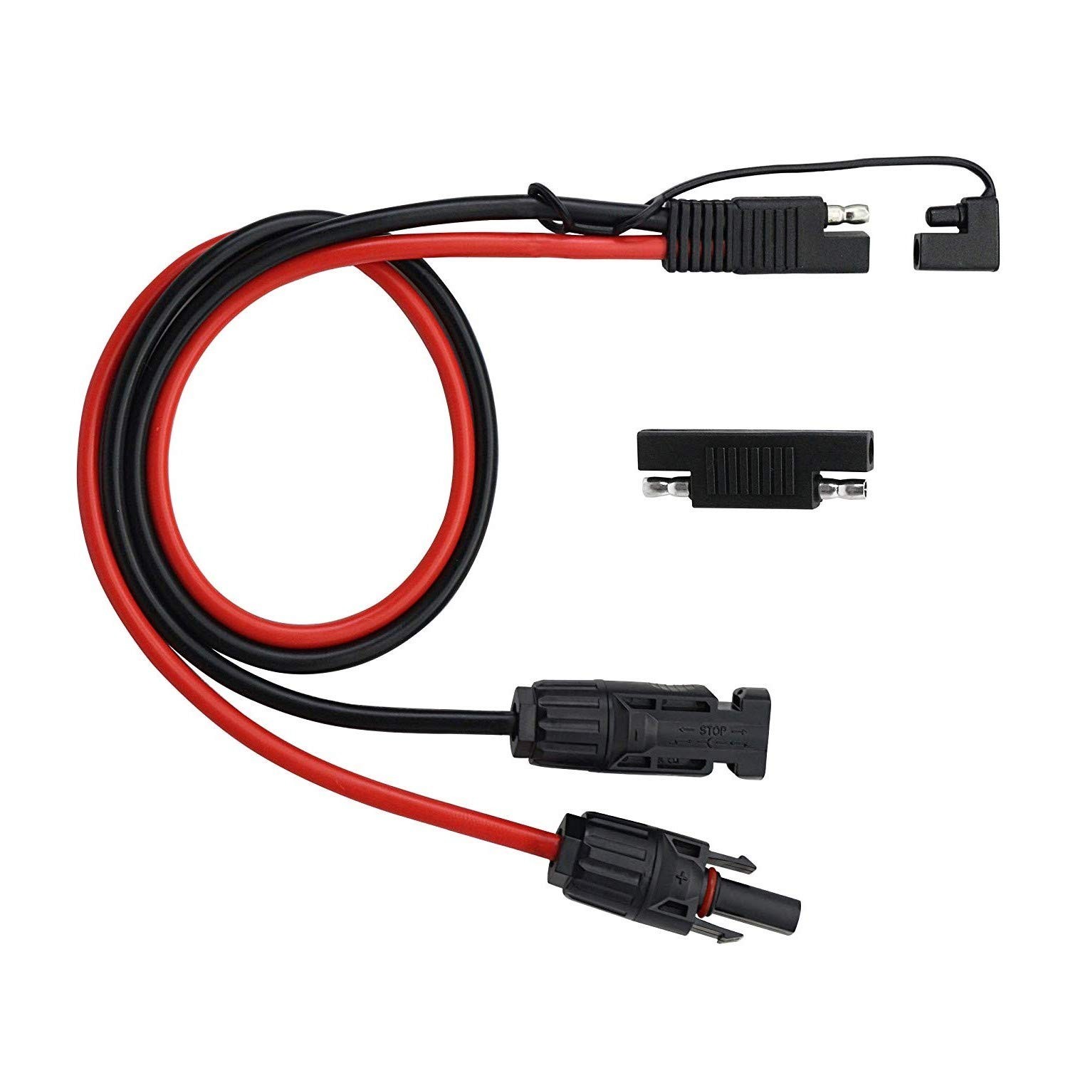 2FT 10AWG Solar Connector SAE Adapter Cable, Weatherproof Port Kit for RV, Boat,