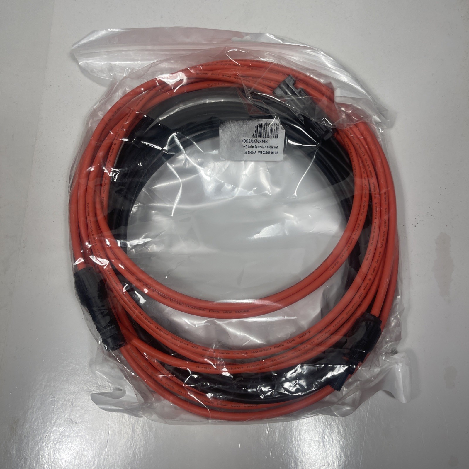 13c)Red And Black 10AWG Solor Panel Cables 20 Ft