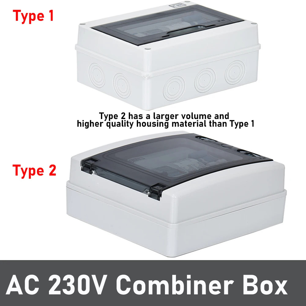 AC Combiner Box 230V 10A~63Amp Circuit Breaker SPD Household/Solar Overvoltage/U