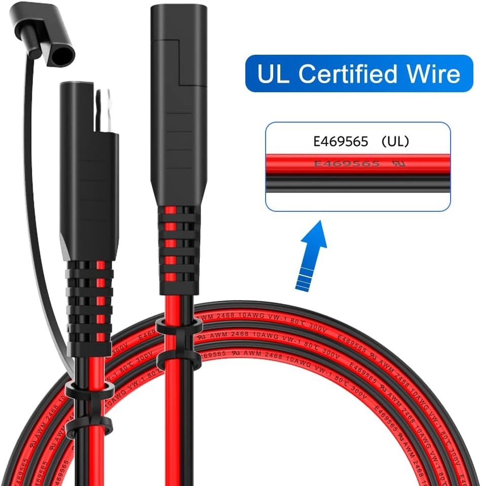 15ft 10AWG SAE Extension Cable with Quick Connect Disconnect SAE Power Connec…