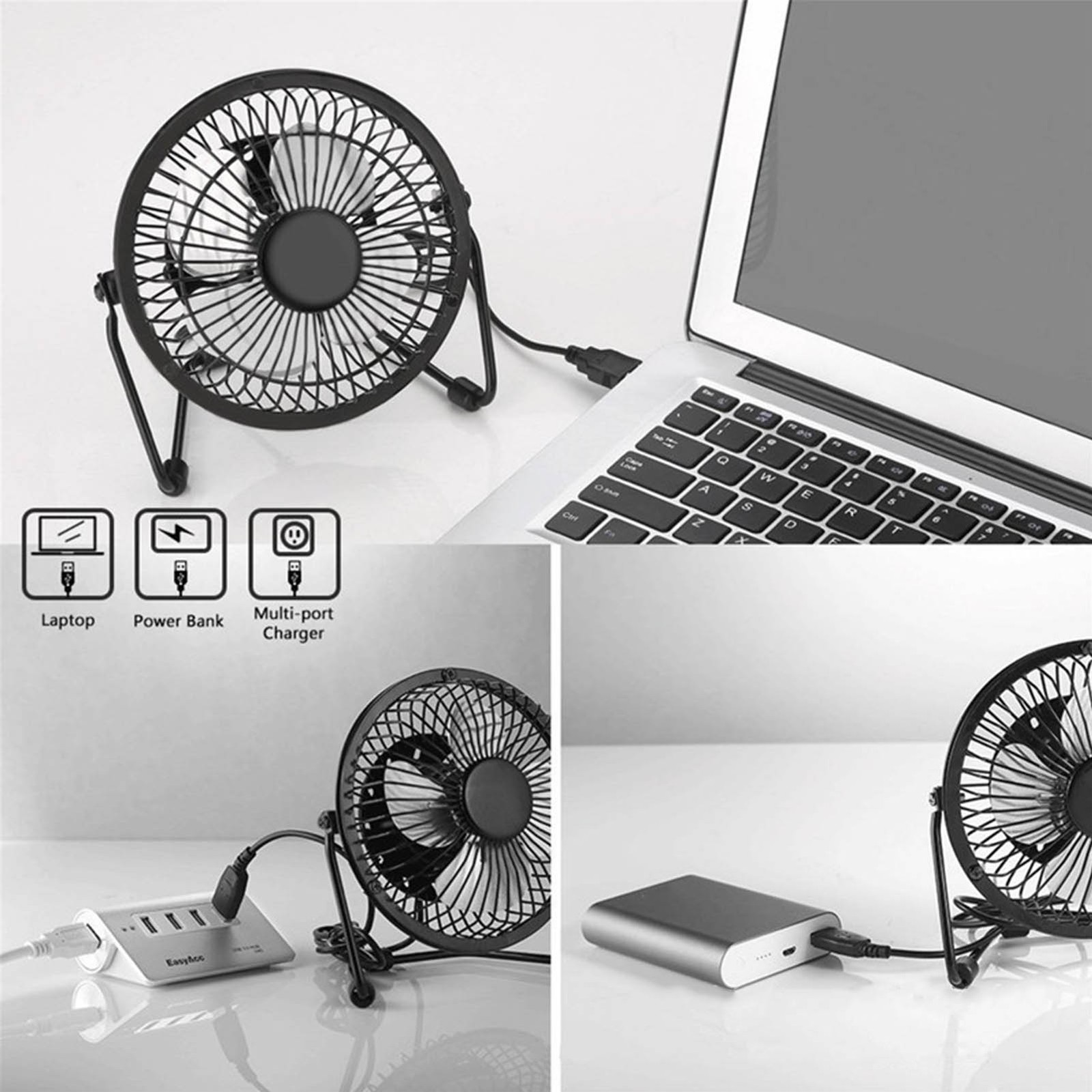 Portable Solar Panel Fan Mini USB Cooling Fan for Greenhouse RVs Camping Attic