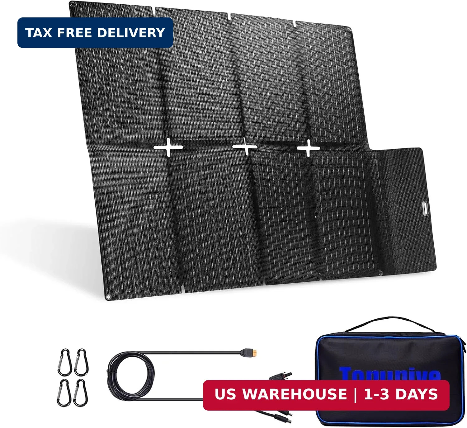 Foldable Solar Panel 100W for Portable Power Station Laptop, Portable Solar Char