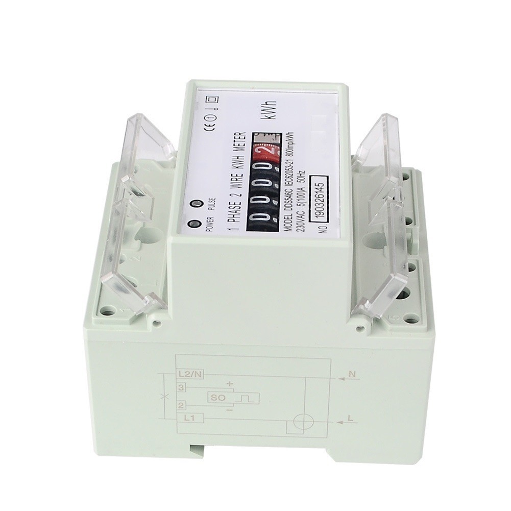 Current Rating Wattmeter 100A with Clear LCD Display for Low Light Use