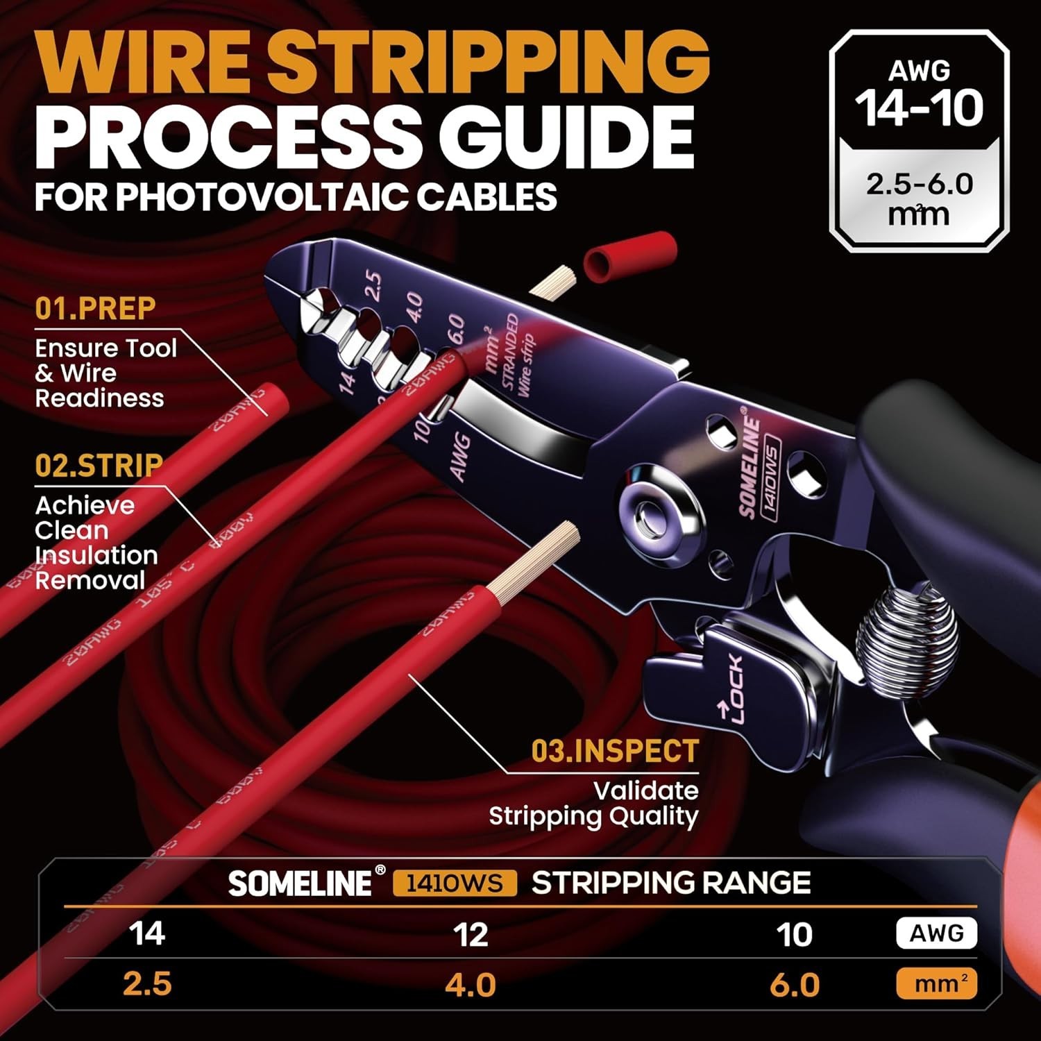 Professional Solar Connector Tool Kit: 12 Pairs Connector & Ergonomic Crimper