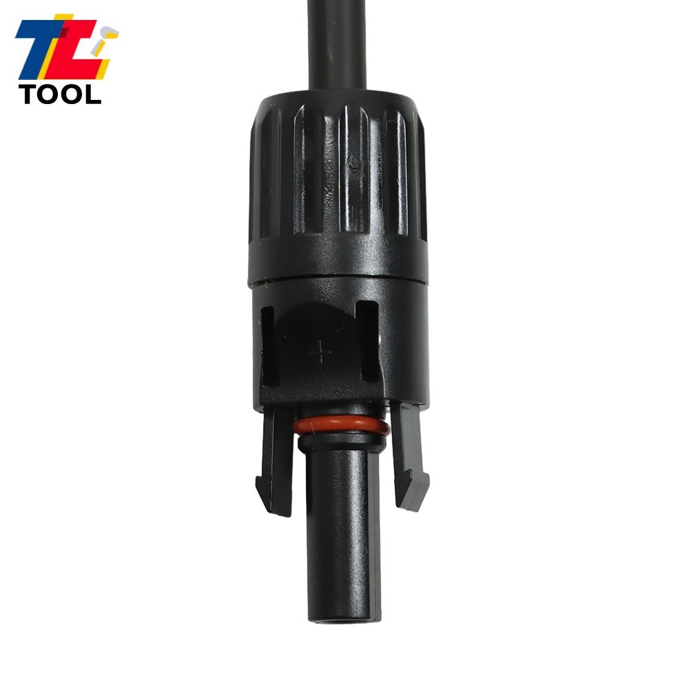 1 Pair 5FT 10AWG Solar Panel Extension Cable Wire Connector Black + Red