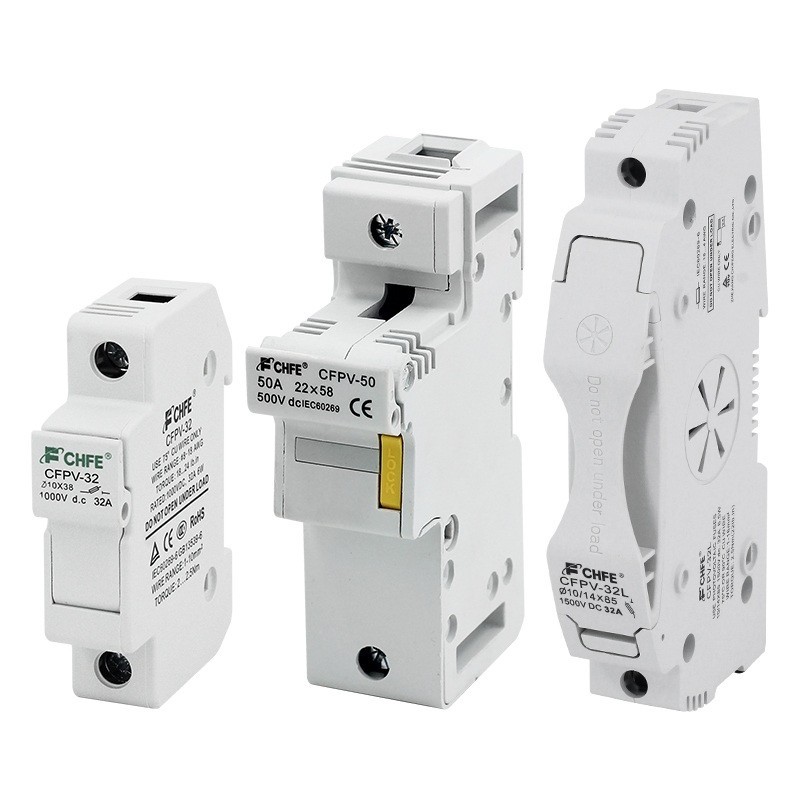 DC Fuse Holder PV DIN Rail Mounting 1000V Photovoltaic System Strings 6A-63A