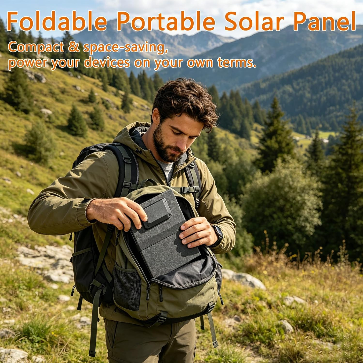 Solar Panel 45W Portable Solar Panels 25% High Efficiency Foldable Charger | Lig