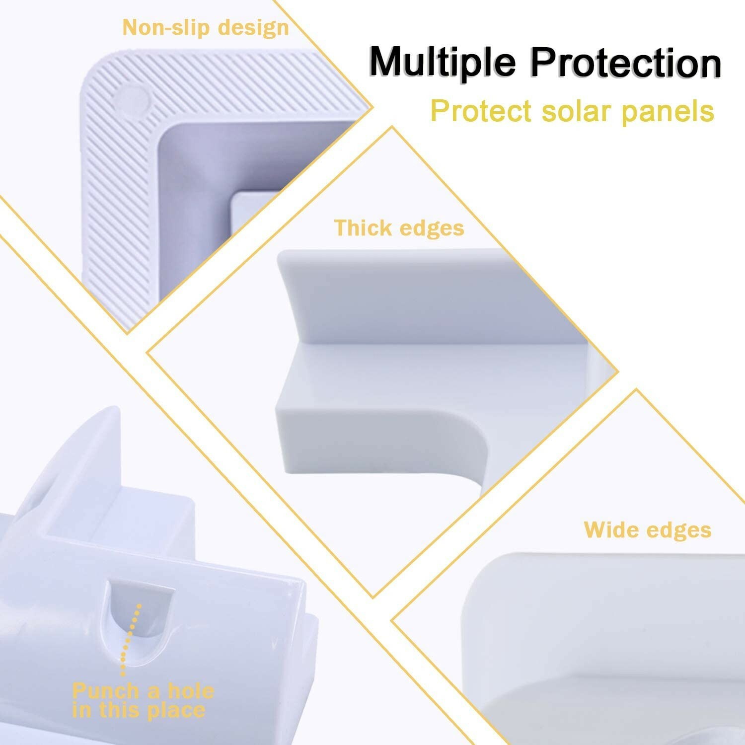 Solar Panel Brackets White UV Resistance ABS Solar Panel Mounting Brackets 
