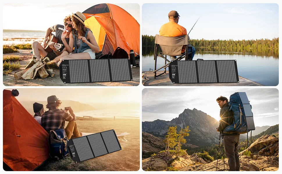 30W Travel-Ready Solar Charger – Portable Foldable Solar Panel with 18V MC4, Du