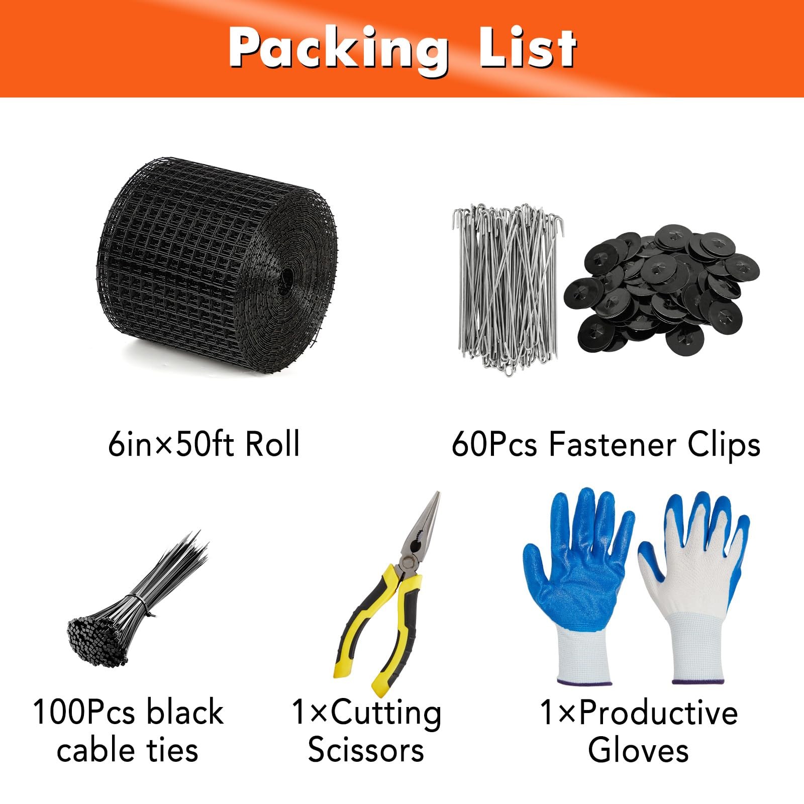 6″ x 50 ft Solar Panel Pest Barrier Kit, Heavy Duty PVC Coated Steel Mesh wit…