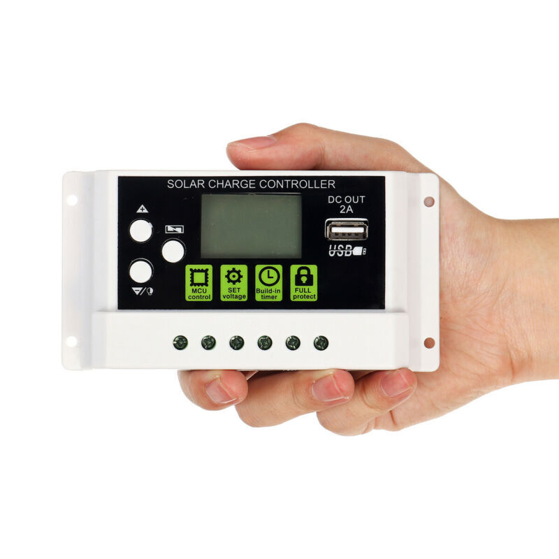 10-30A PWM Solar Power Charge Controller USB Li-ion Lead Acid Battery Regulator