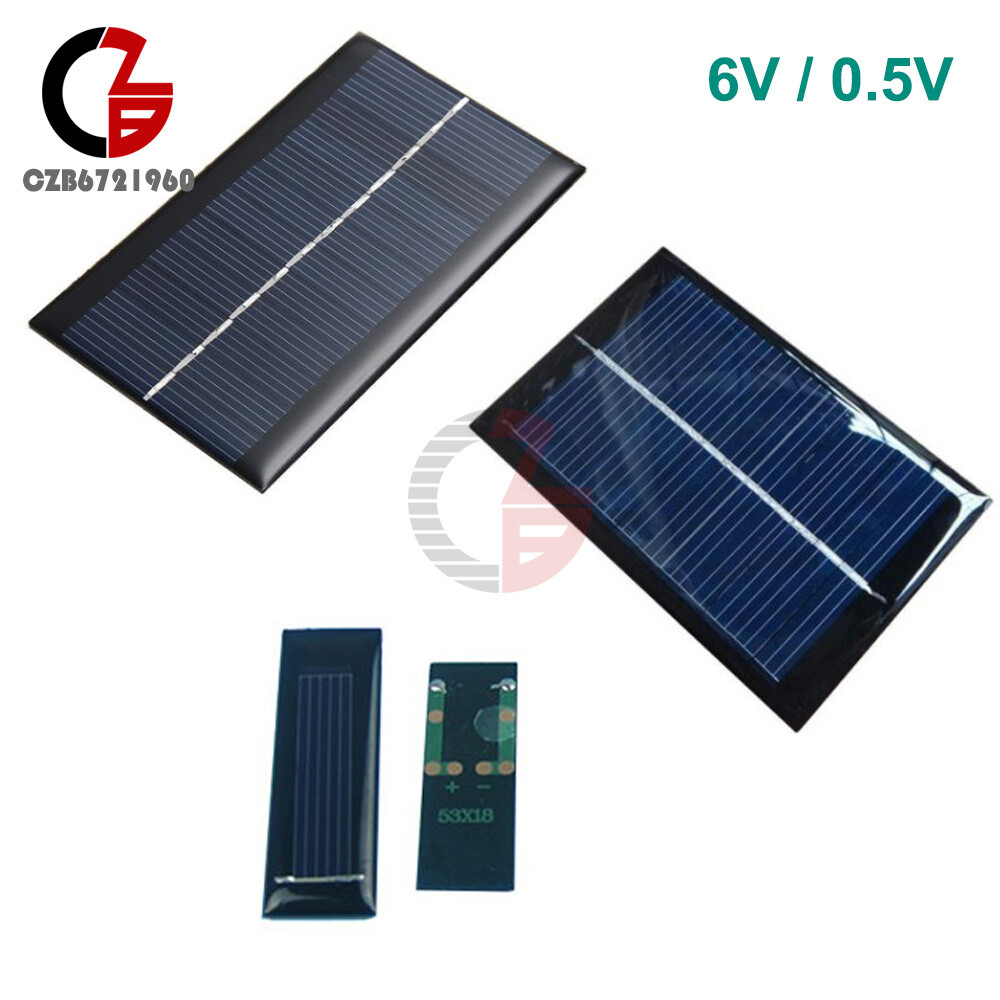 0.5V/6V 0.6W/1W 100mA Epoxy Cell Photovoltaic Battery Charger Solar Panel Module