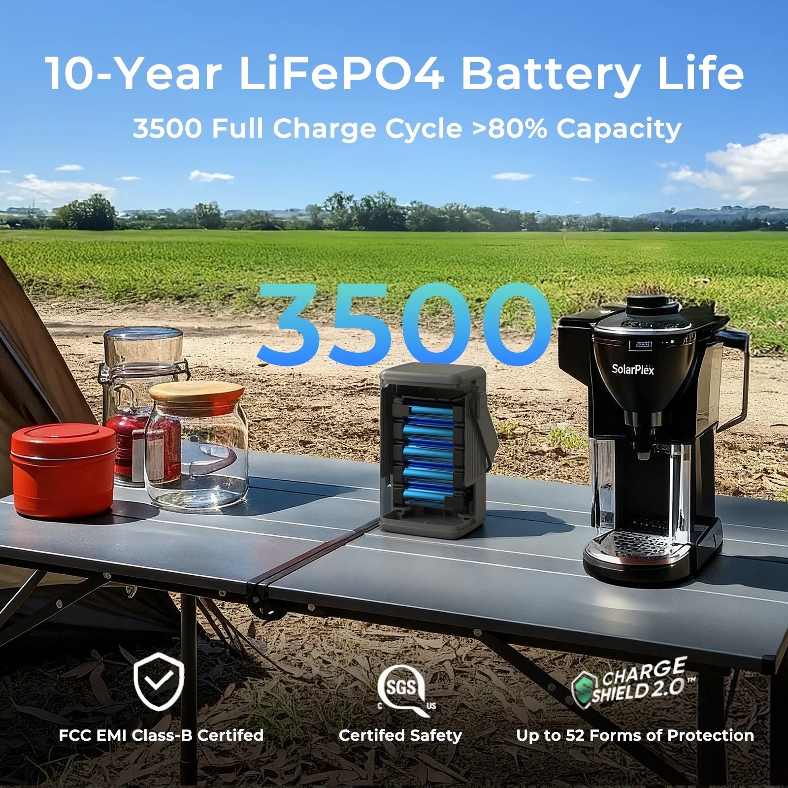 Solarplay 96Wh Portable Power Station With 5 Outlets(3*Type-C, 1*Type-A, 1*DC)
