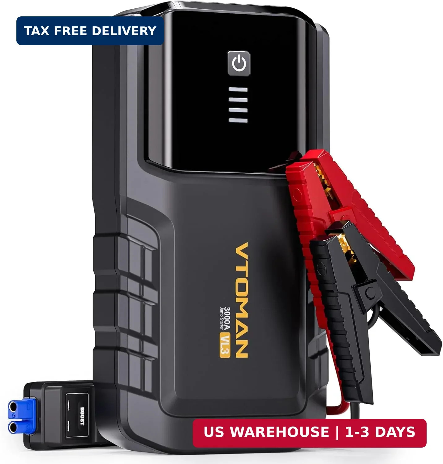 VTOMAN VL3 Jump Starter Upgraded with LiFePO4 Battery, 3000A Portable Car Batter