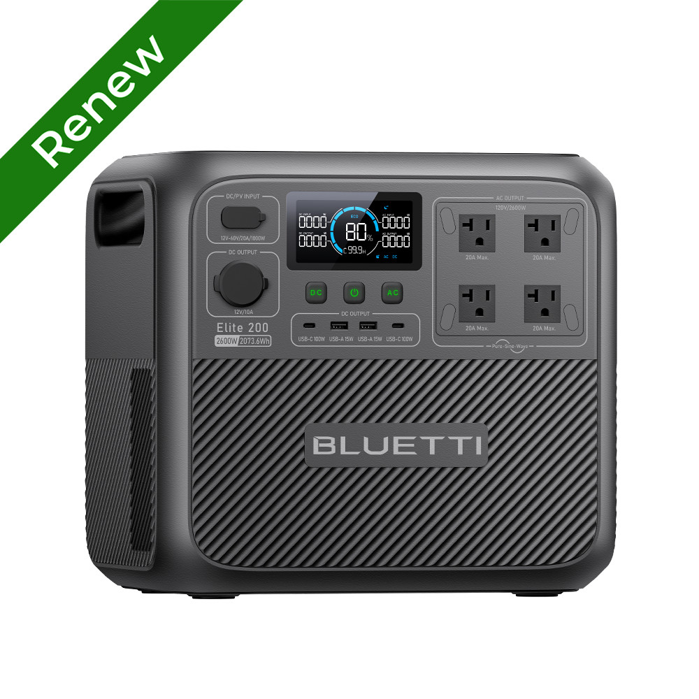 BLUETTI Elite 200 V2 2073Wh Portable Power Station for RV Camping Off-grid