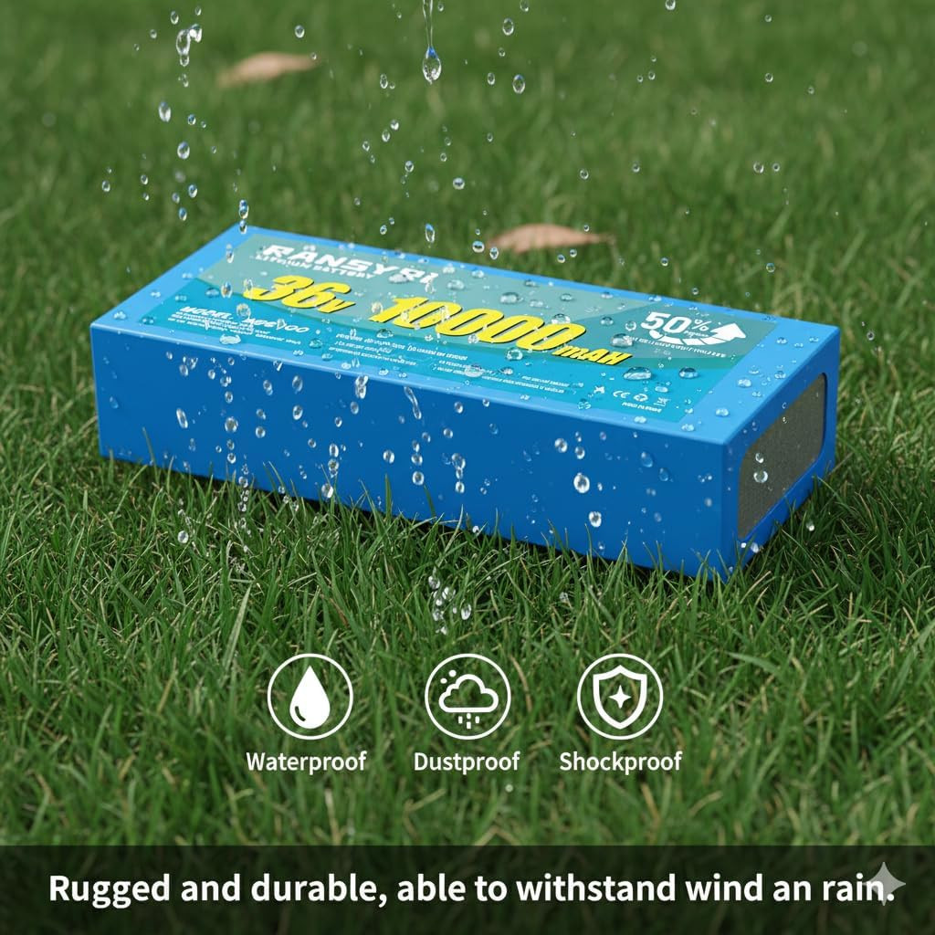 36V 10Ah Universal Battery Pack with 20A BMS – Waterproof PVC Case, XT60 Ready,