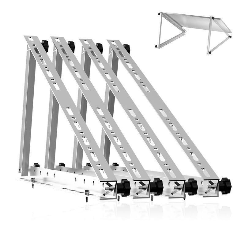 Adjustable Solar Panel Mounting Kit – 28″ Foldable Tilt Legs, Fits 2-4 Panels, R