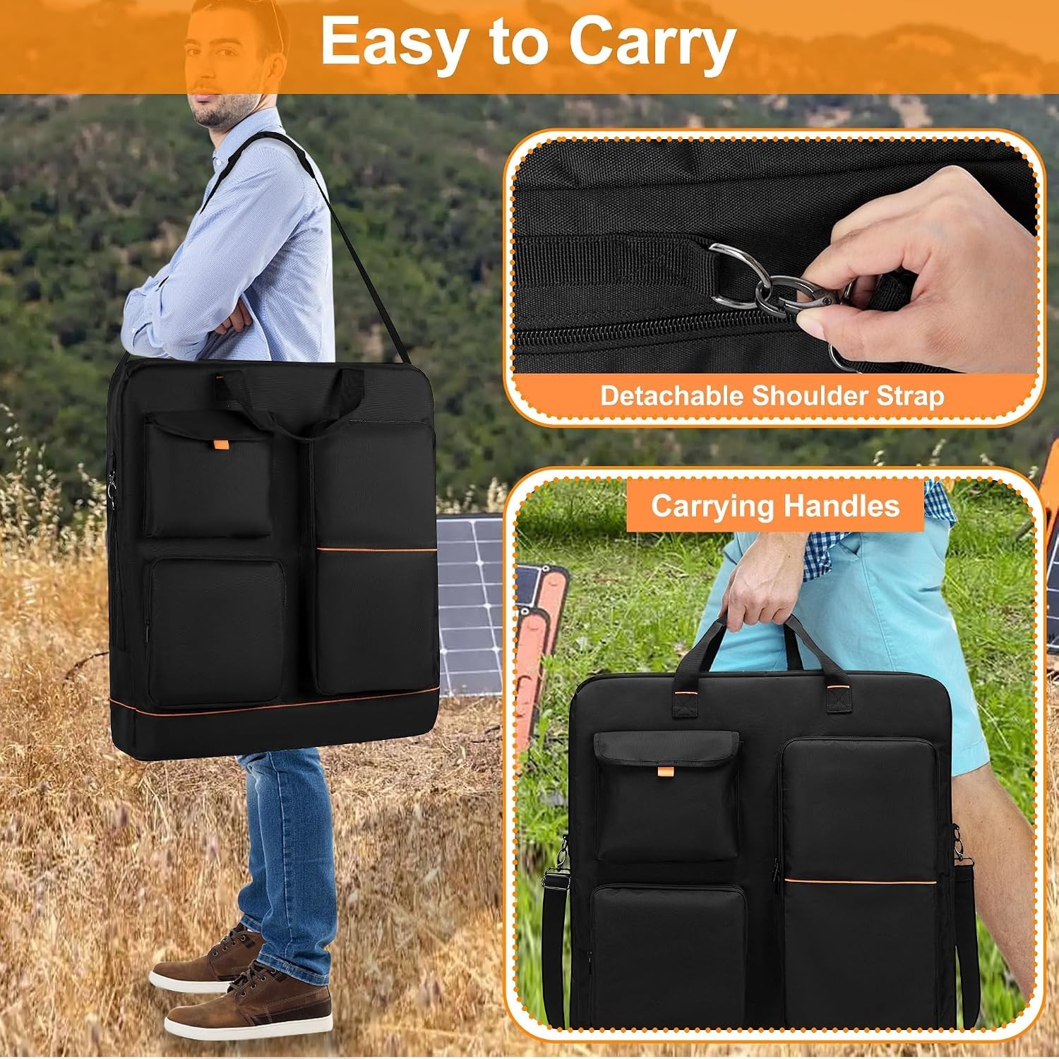 Solar Panel Storage Bag for Jackery & ZOUPW Panels