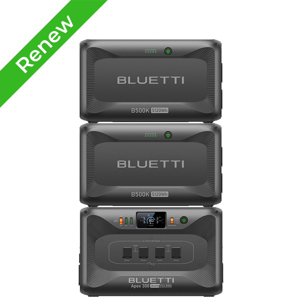 BLUETTI Apex 300 13KWh Power Station with 2PCS B500K Battery Emergency Backup,RV