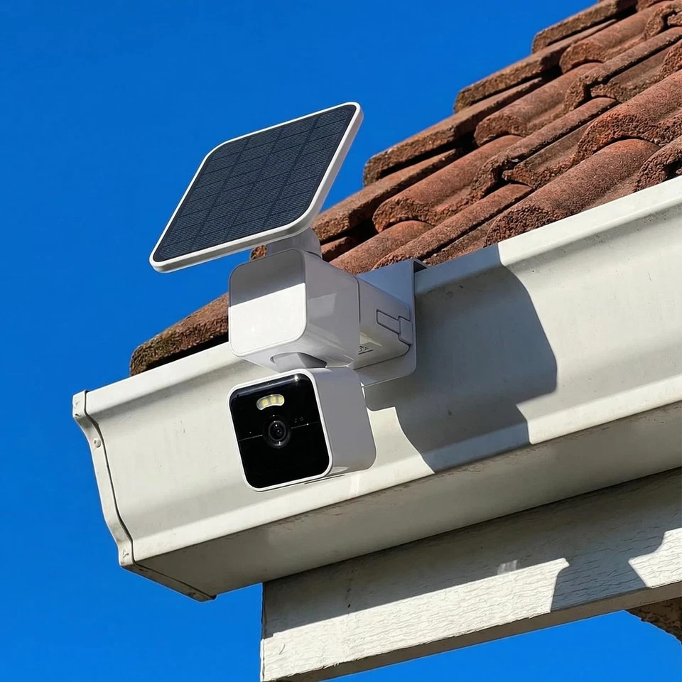 Gutter Mount Compatible with WYZE Solar Cam Pan, No-Drilling Metal Security C…
