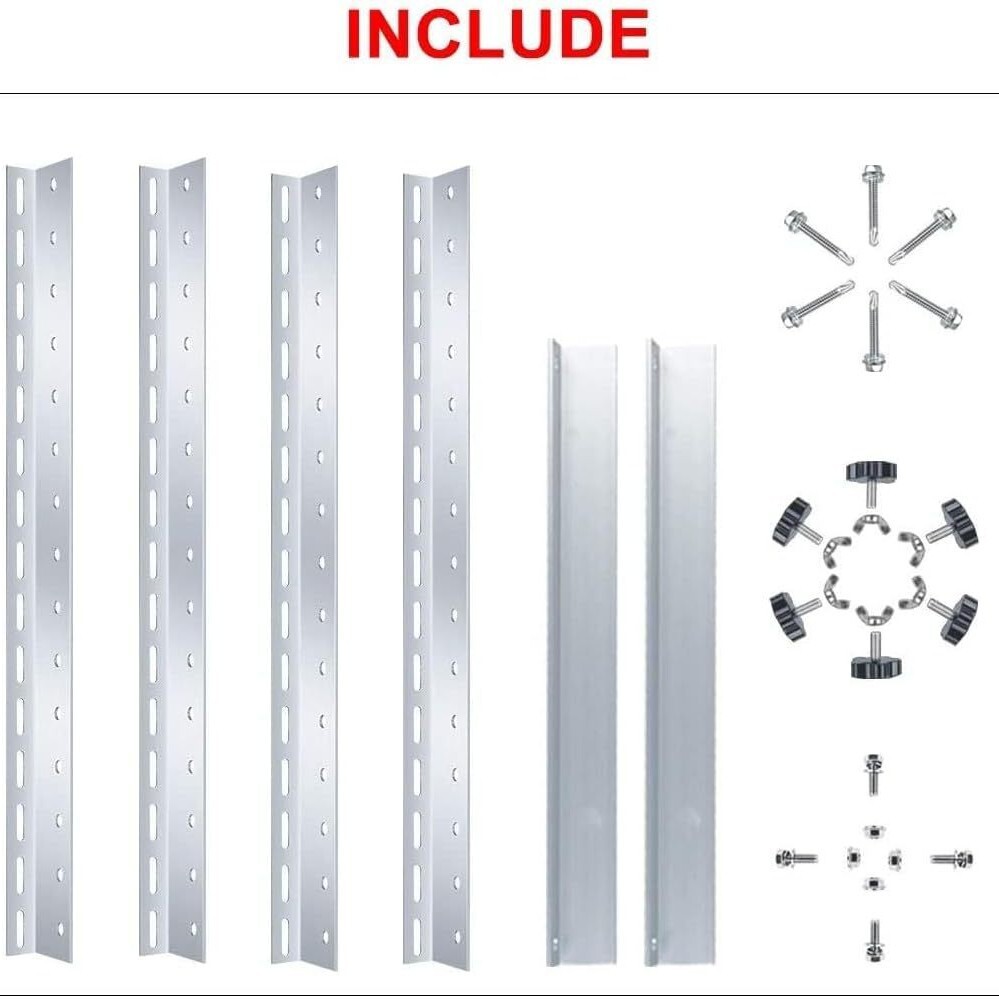 2/4x Adjustable Solar Panel RV Tilt Mount Brackets Flat Surface Frame for Roof
