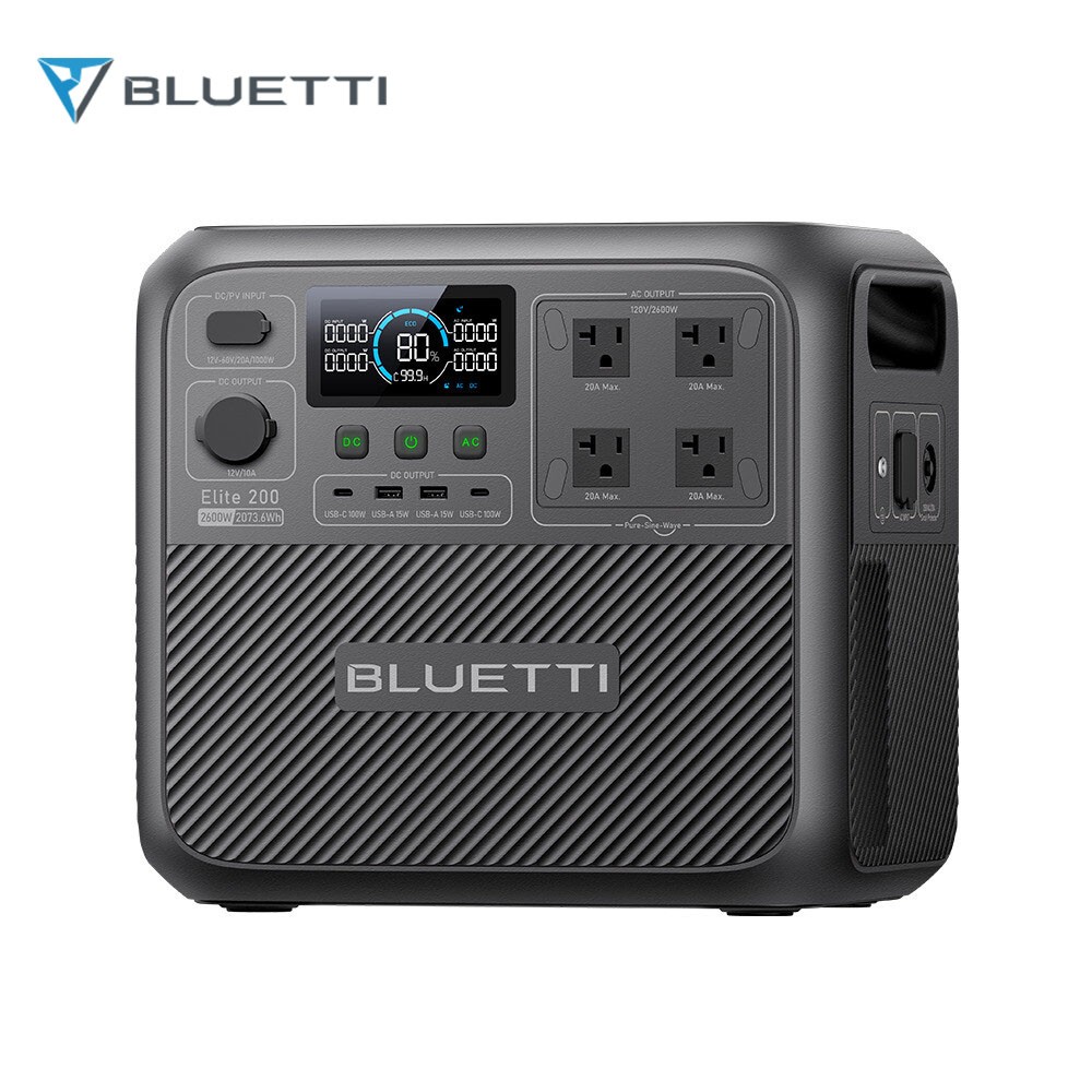 BLUETTI Elite 200V2 2600W 2073Wh Portable Power Station for RVs/Road Trip/Backup