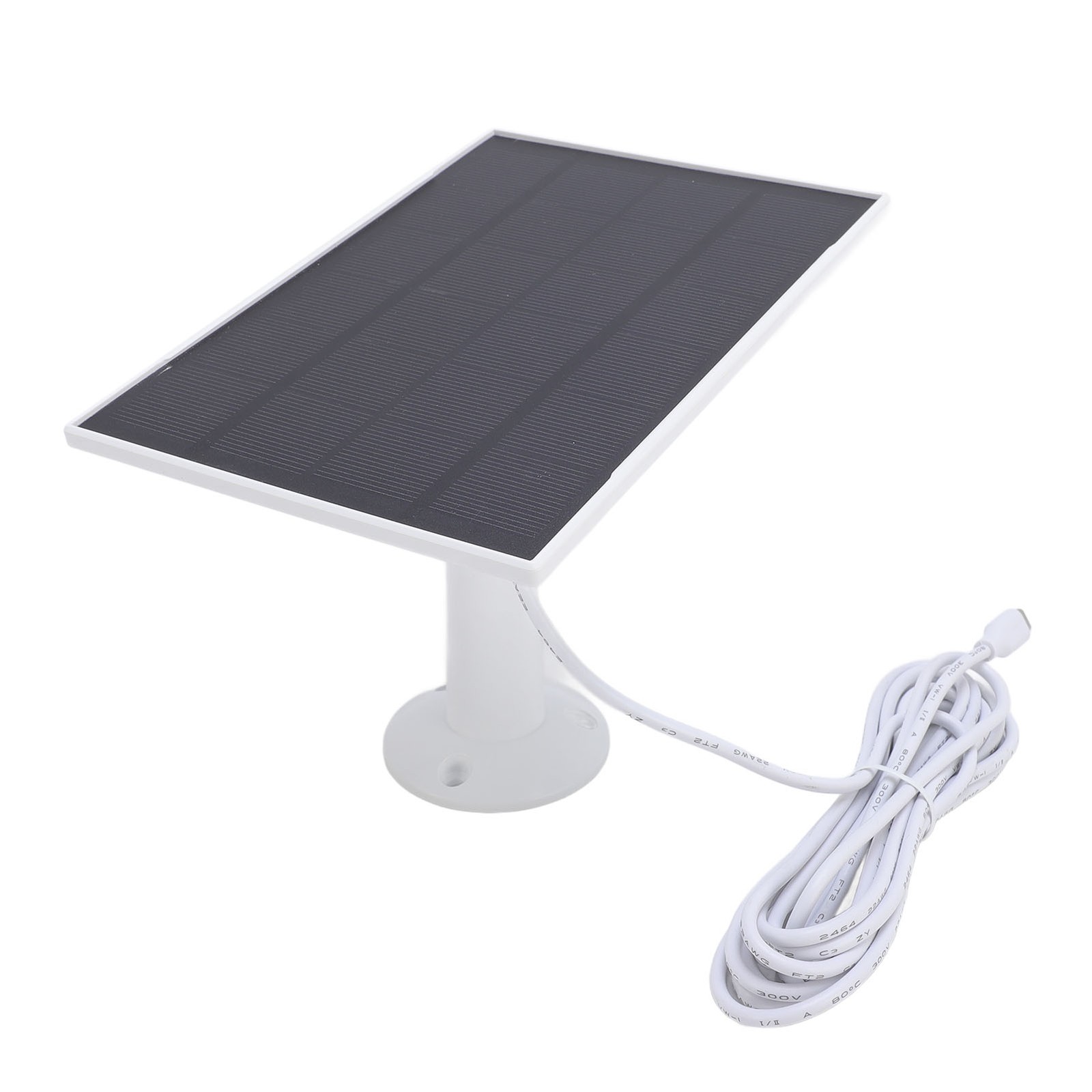 White Solar Panel For Bird Feeder Camera Waterproof Charger For Outdoor Use