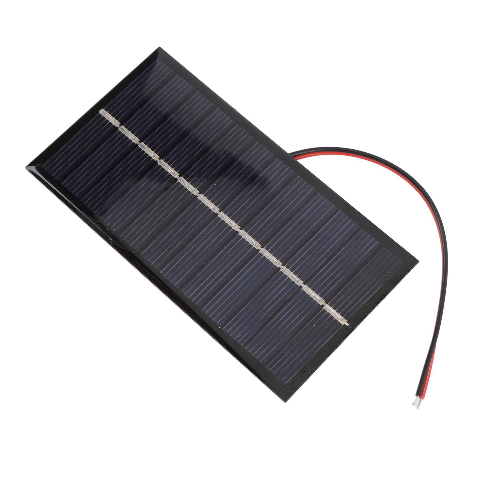 2pcs Solar Panel with Cable 1W 6V Polycrystalline Silicon Solar Charging Panel
