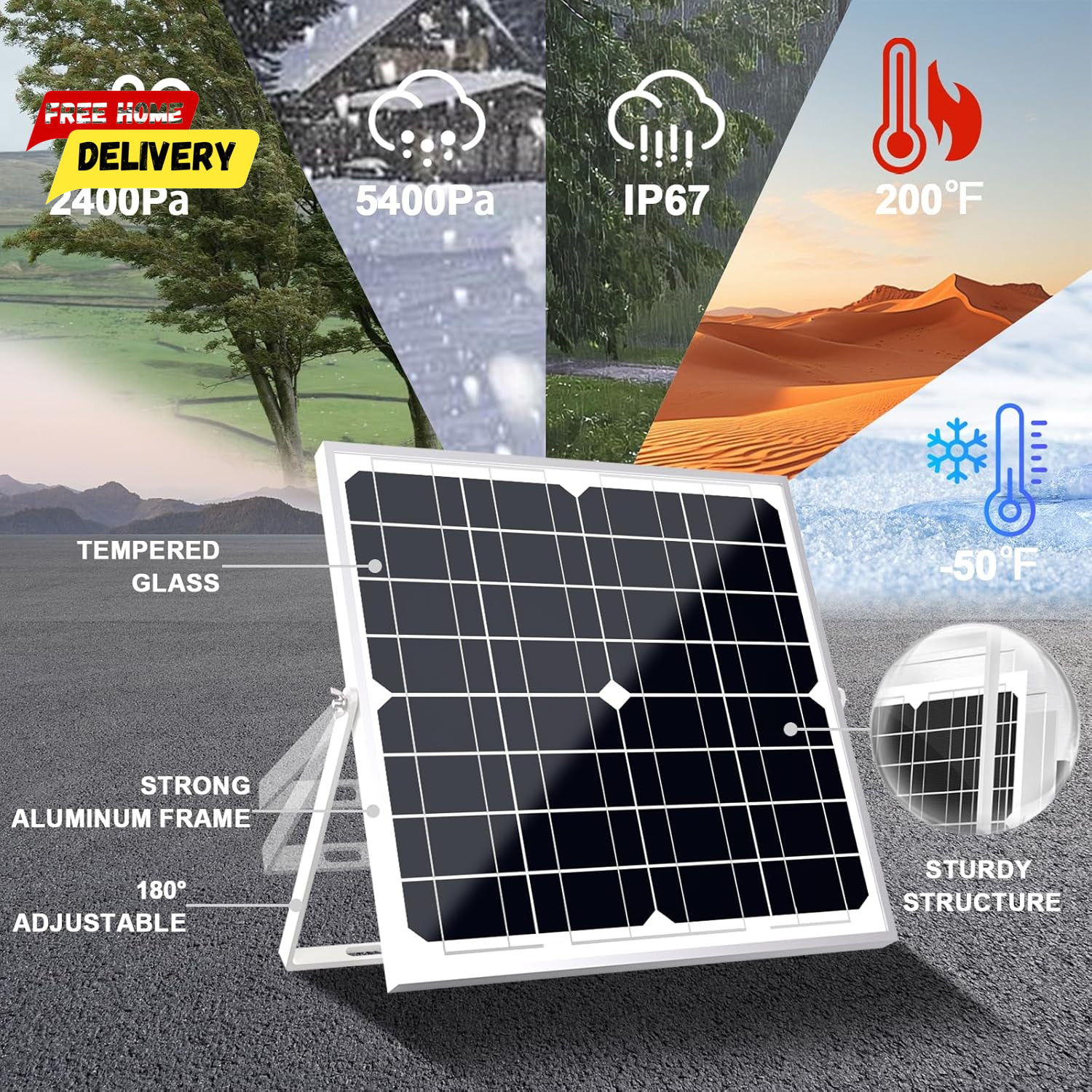 Solar Panel Kit 20W 12V, Waterproof Solar Battery Trickle Charger Maintainer + S