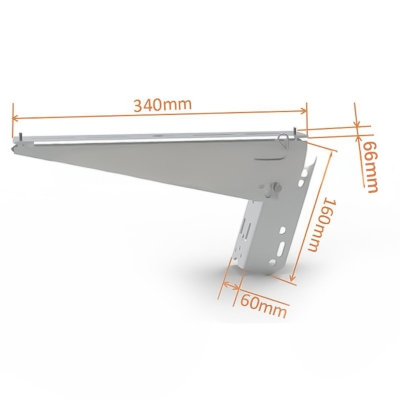 Space Saving Photovoltaic Panel Wall Mount Parenthesis Permanent Plan
