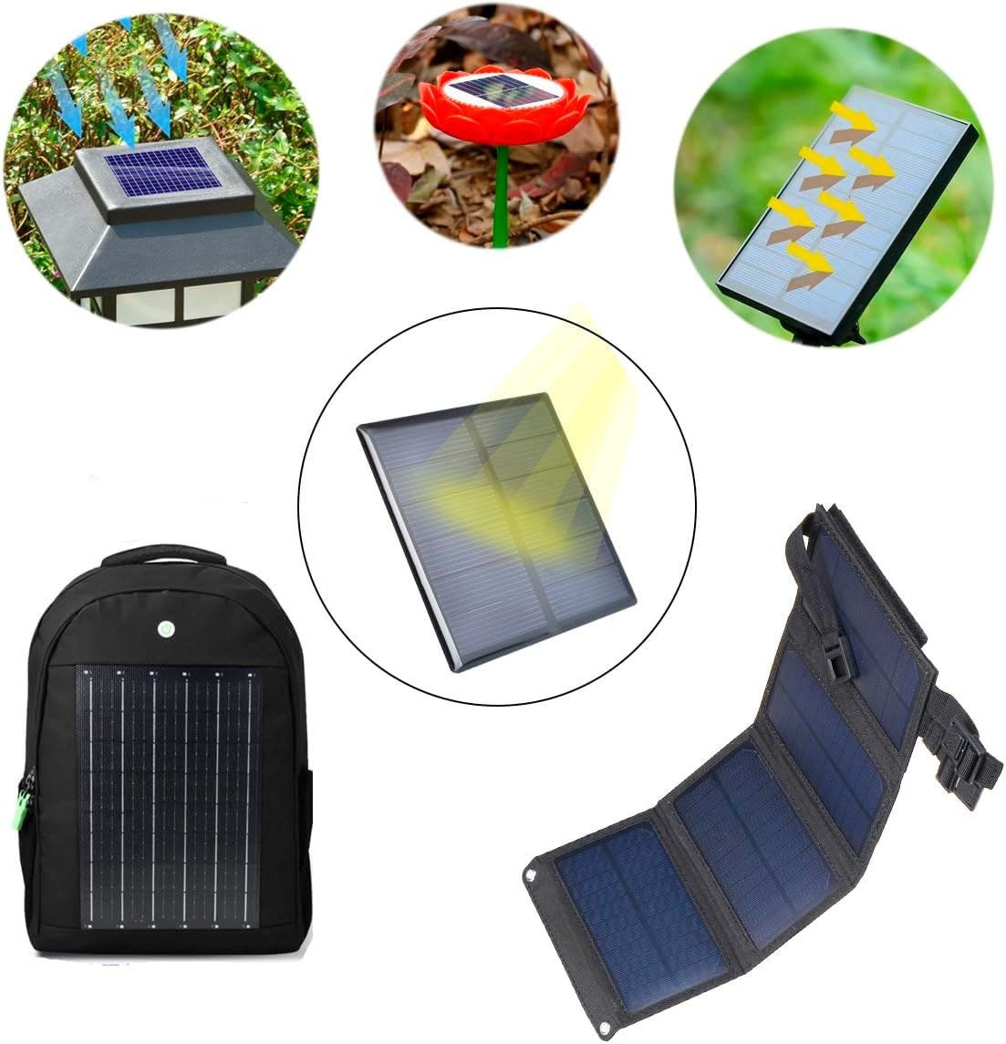 10pcs 3V 210mA Mini Solar Panel Epoxy Polycrystalline Solar Cell Panel 70mm x…