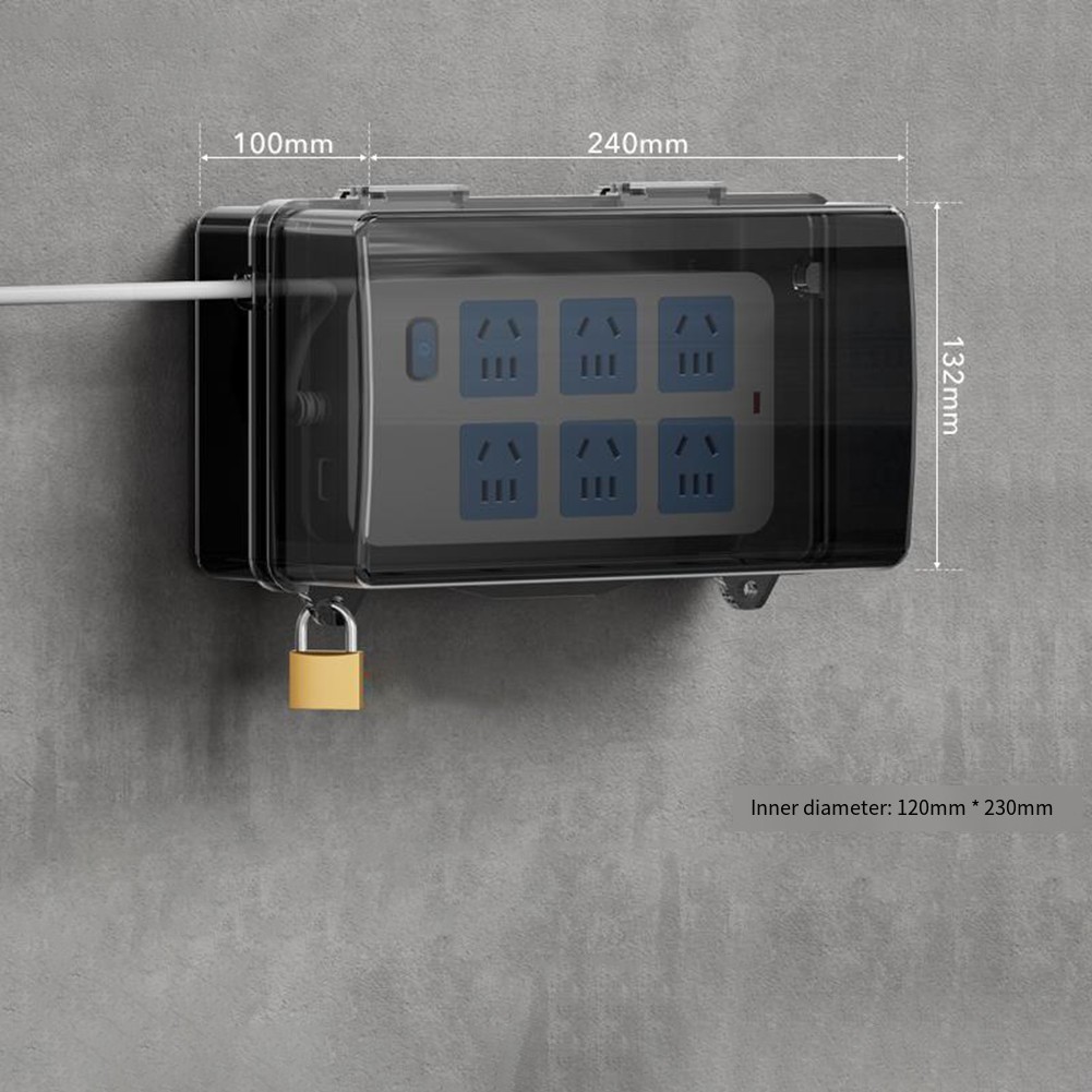 Outdoor Extension Cord Box Ample Storage Capacity Multiple Output Holes
