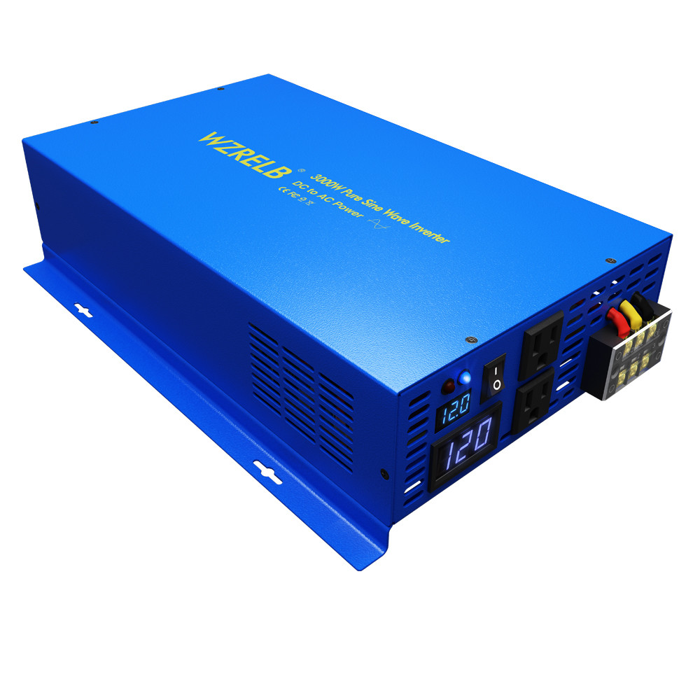 Pure Sine Wave Inverter 3000W 48V DC to AC Power Converter Car RV Remote Swith